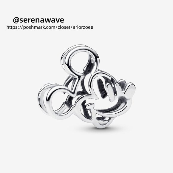 Pandora Disney Mickey Mouse Openwork Charm - Picture 2 of 6